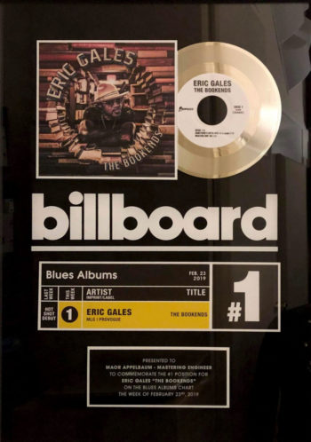 Eric Gales - The Bookends
Billboard #1 Blues Album - February, 2019
Mastered by Maor Appelbaum